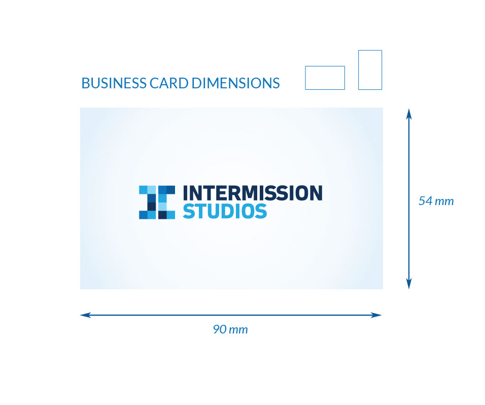 Dimensions for Business Cards